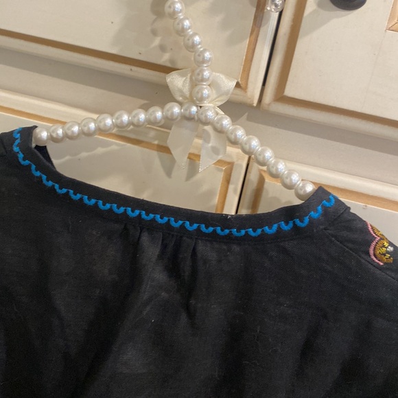Boden Black Embroidered Boho Linen Tunic - Picture 8 of 15
